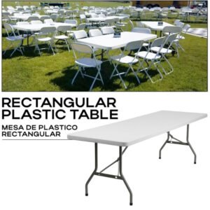 Rectangular plastic table