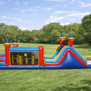41ft inflatable obstacle course rental in Katy & Fulshear, TX – action-packed party fun with slides, tunnels and climbing challenges from Jumpers Texas